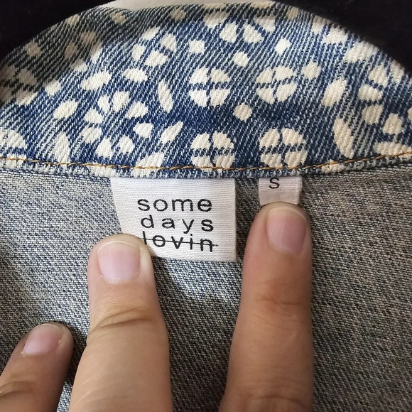 Somedays Lovin Floral Print Long Denim Jacket - Picture 9 of 10